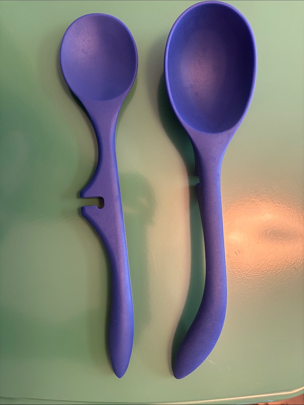 Rachael Ray Blue Silicone Serving Spoons Set